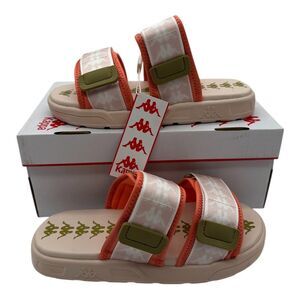 Kappa 222 Banda Aster‎ 2 Sandals Womens Sz 6 Pink Coral Gold Slides 311BJLW-A0S